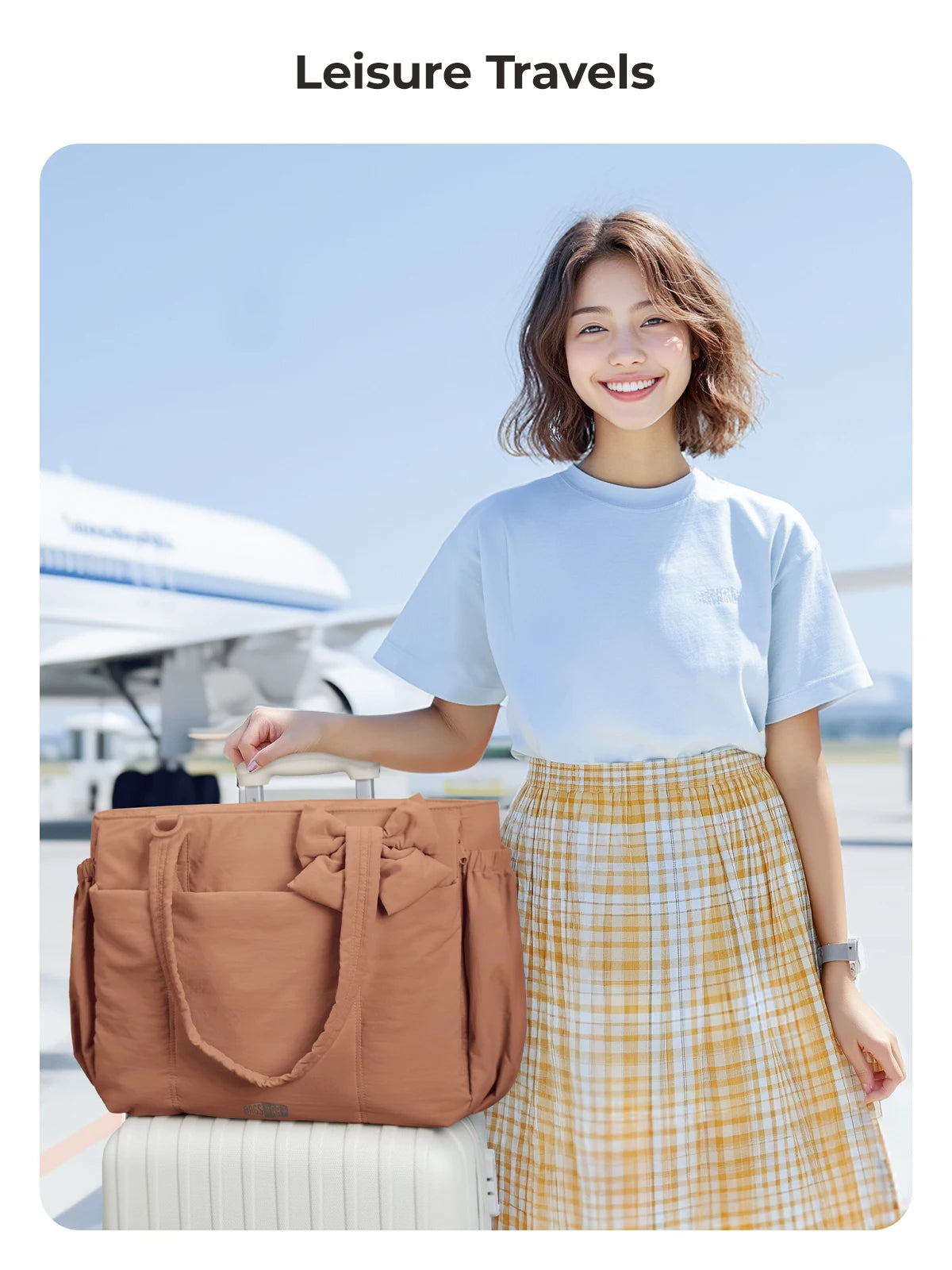 BAGSMART Large Capacity Tote Bag for Women Versatile Commuting Handbag Messenger Multiple Pockets Shoulder Sport Bag