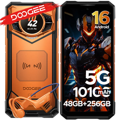 Global Version DOOGEE S200 VIP Edition 5G Rugged Phone Android 16 1.32" AMOLED Rear Display 48GB 256GB  10100mAh Battery NFC