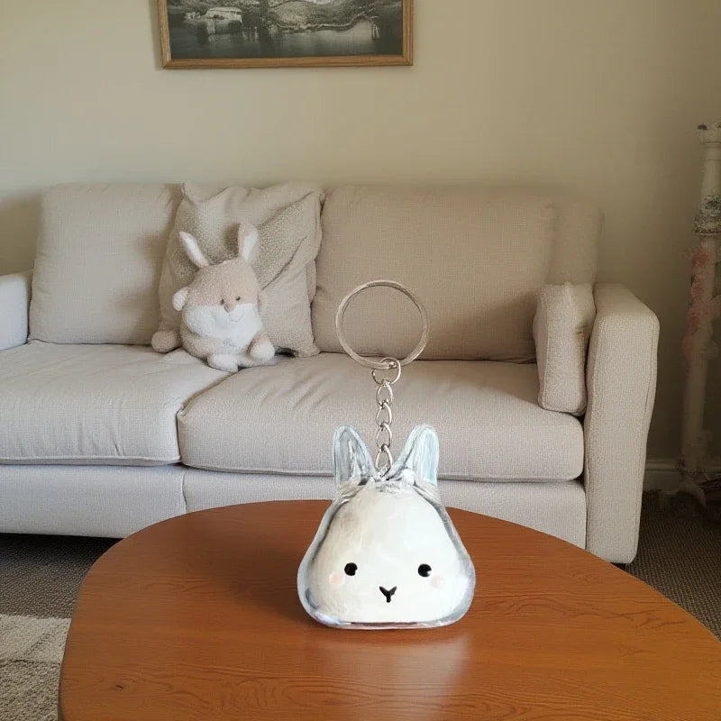 Rabbit Hair Storage Box Pendant Keychain Pet Hair Keepsake Box Pet Memorial Collection Box Bag Pendant DIY Decoration Gift
