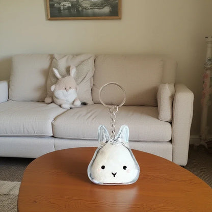 Rabbit Hair Storage Box Pendant Keychain Pet Hair Keepsake Box Pet Memorial Collection Box Bag Pendant DIY Decoration Gift