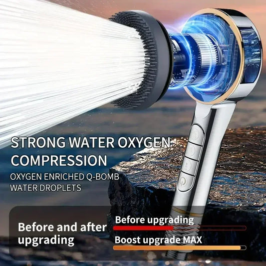 Four-speed Adjustment Filtered Supercharged Shower Head With Multi-functional Water Seal Home Shower Bathroom Accessories