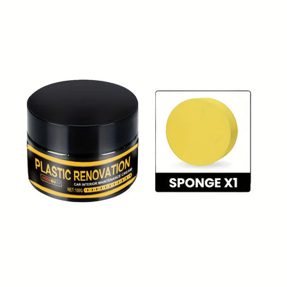 1 Piece 100g Car Plastic Repair Agent Recovery Black Luster Car Interior Leather and Panel Update Wax Coating Car Polishing and Repair Coating Cleaning Rejuvenation Repair Wax
