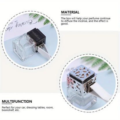 Auto Aromatherapy Machine & Car Perfume - Bottled Diffuser with Metal Clip Container, Universal Air Freshener