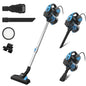 INSE Corded Vacuum Cleaner, 18000Pa Wired Stick Vacuum Cleaner Broom for Hard Floor, I5(Red, Blue)