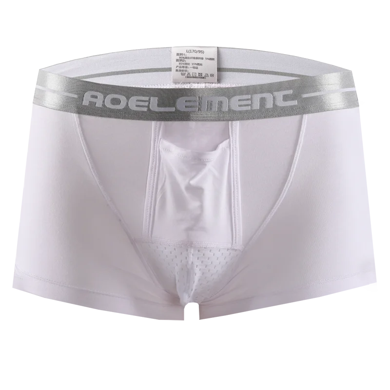 Bullet separate underwear Men's ventilated summer dry underpants Ice silk bag ice healthy boxers