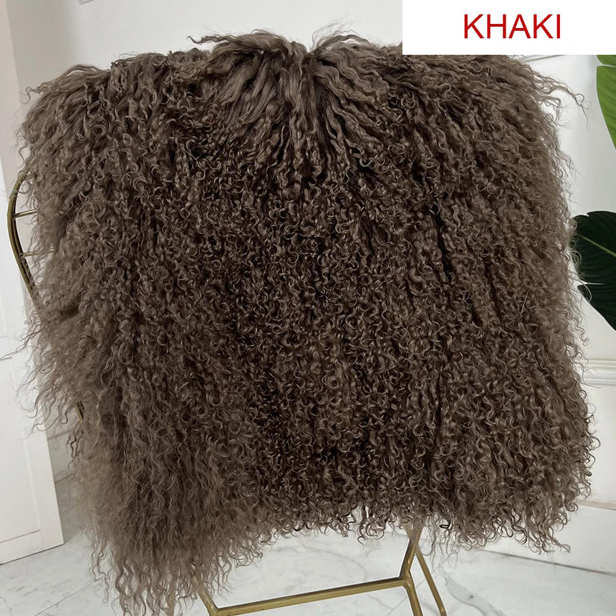 Collarless Tibetan Lamb Fur Coat Genuine Sheep Wool Jacket Natural Sheepskin Coat Luxury New Arrivals Women's Clothing