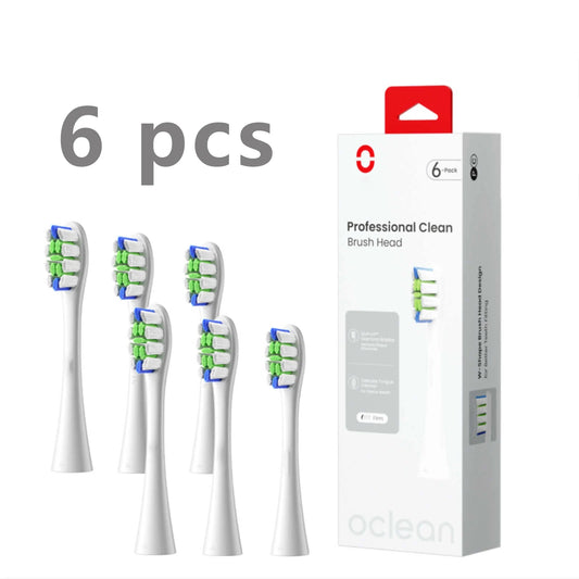 4/6 vnt. originalūs pakaitiniai šepetėlių galvučių antgaliai, skirti Oclean Flow/X PRO Elite/X Pro/F1/Z1/One/Air2 soniniams elektriniams dantų šepetėlių antgaliams