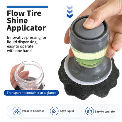 3 Inch Tire Shine Applicator Set Reusable Car & Truck Tire Dressing Applicator 70ML Car Detailing Foam Sponge Pad 1-5 Pcs