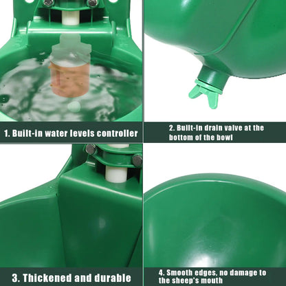 Goat Water Trough Horse Waterer Fountain Drinker Container 500ml Tank for Farm Poultry Dogs Chicken Coop Cattle Pet Sheep
