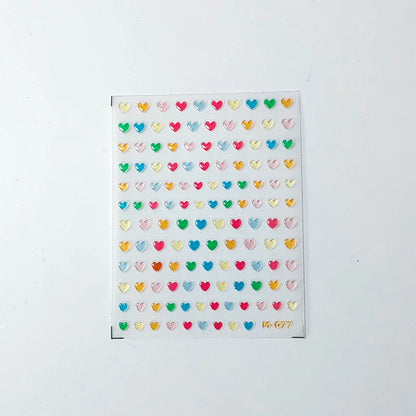 Line Flower Powder Blusher Love Heart High Quality Jelly Series Adhesive Nail Sticker Nail Art Decoration Decals Design T-2830