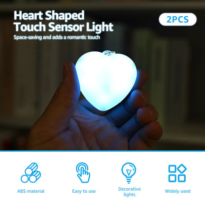 1/2/4Pcs Handbag Night Light Heart-Shape Purse Light LED Automatic Sensor Rechargeable Touch Wallet Tote Bag Mini Light Keychain