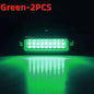 2PCS 27LED Blue/White/Red Stainless Waterproof Lights Underwater Pontoon For Marine Boat Transom&Blue Light Saig Lamp 50W