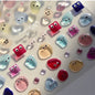 Line Flower Powder Blusher Love Heart High Quality Jelly Series Adhesive Nail Sticker Nail Art Decoration Decals Design T-2830