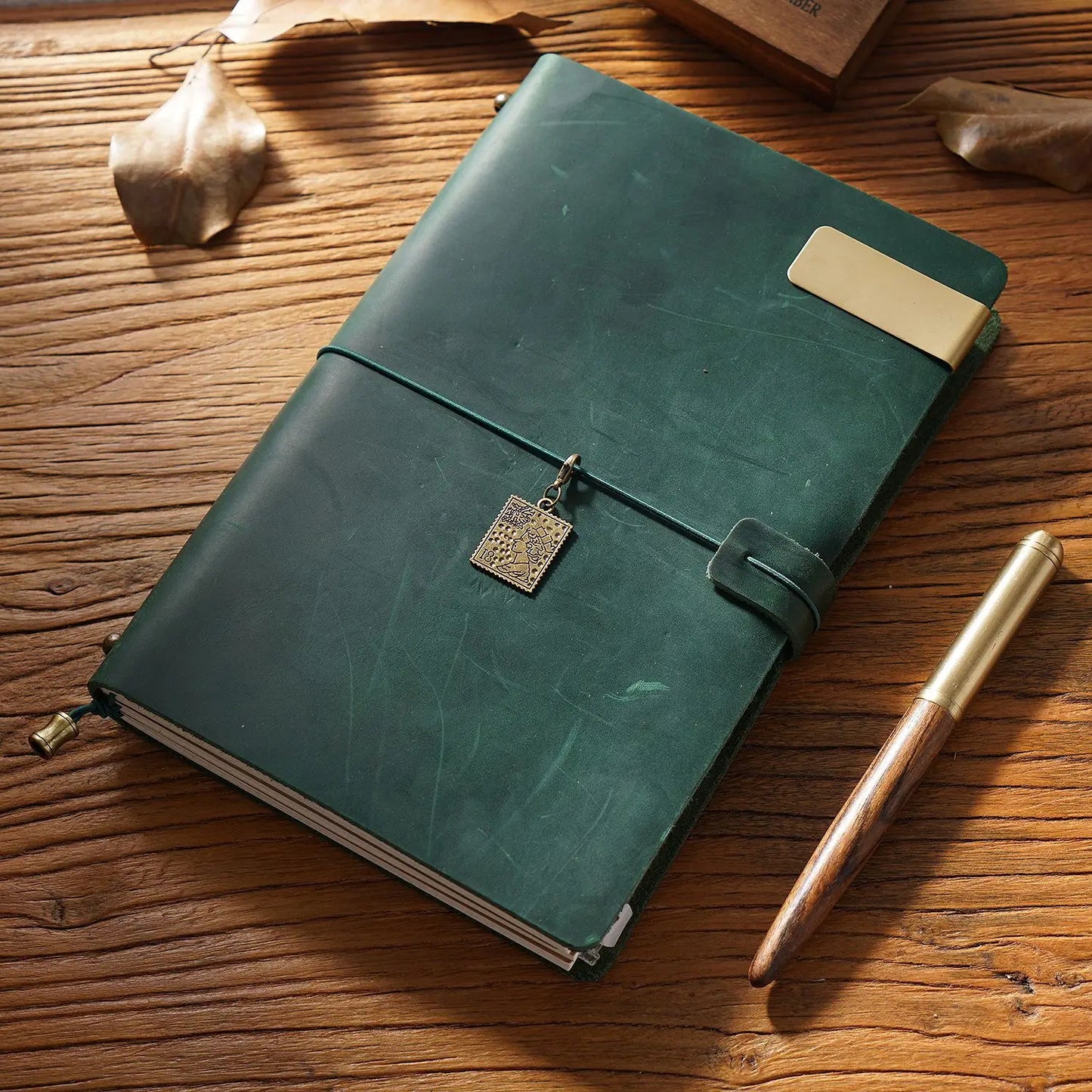 Fromthenon Leather TN Travel Notebook Handbook Diary First Layer Cowhide Diary Handbook Notes Handmade Loose-leaf Notebook