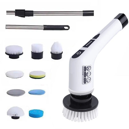 Electric Cleaning Brush Bathroom Wireless Electric Spin Scrubber Portable Car Wash Brush with Cleaning Sponge Home Appliances