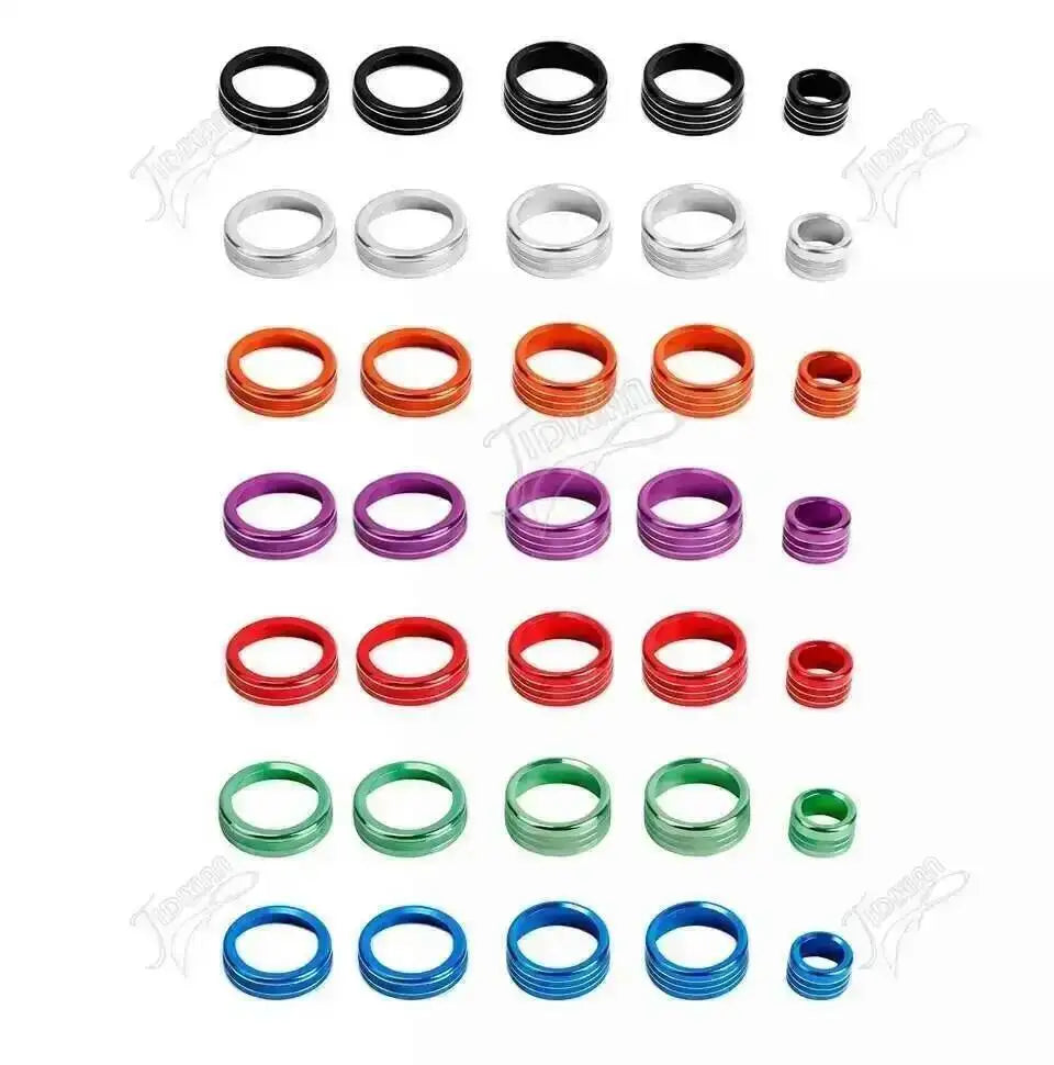 JIDIXIAN Car Center Console Knob Decoration Ring for Chevy Silverado 2022 2023 Up Central Control Knobs Cover Inner Accessories