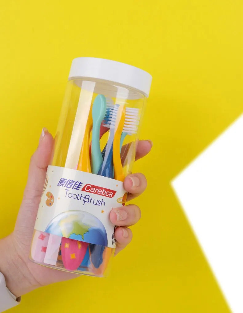 Children's Soft Bristle Toothbrush, Bucket Pack of 8 Pieces, 2-12 Year Old Baby Toothbrush, Change Period Toothbrush for Kids