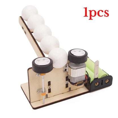 DIY STEM Automatic Ball Serve Machine Kinetic Energy Transfer Experimental Pole Science Education Toy Educational Teaching Prop