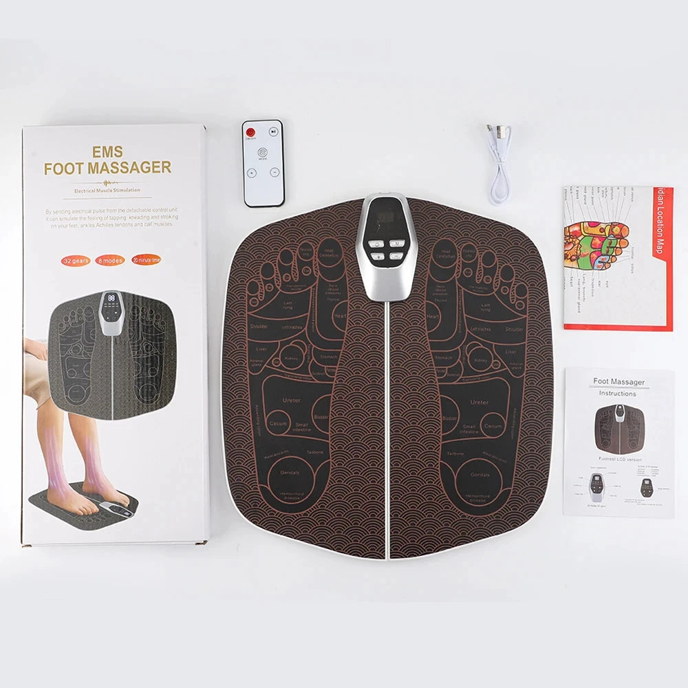 Foot Massage Mat with Microcurrent Electric Foot Relaxation Massager,  foot massage pad
