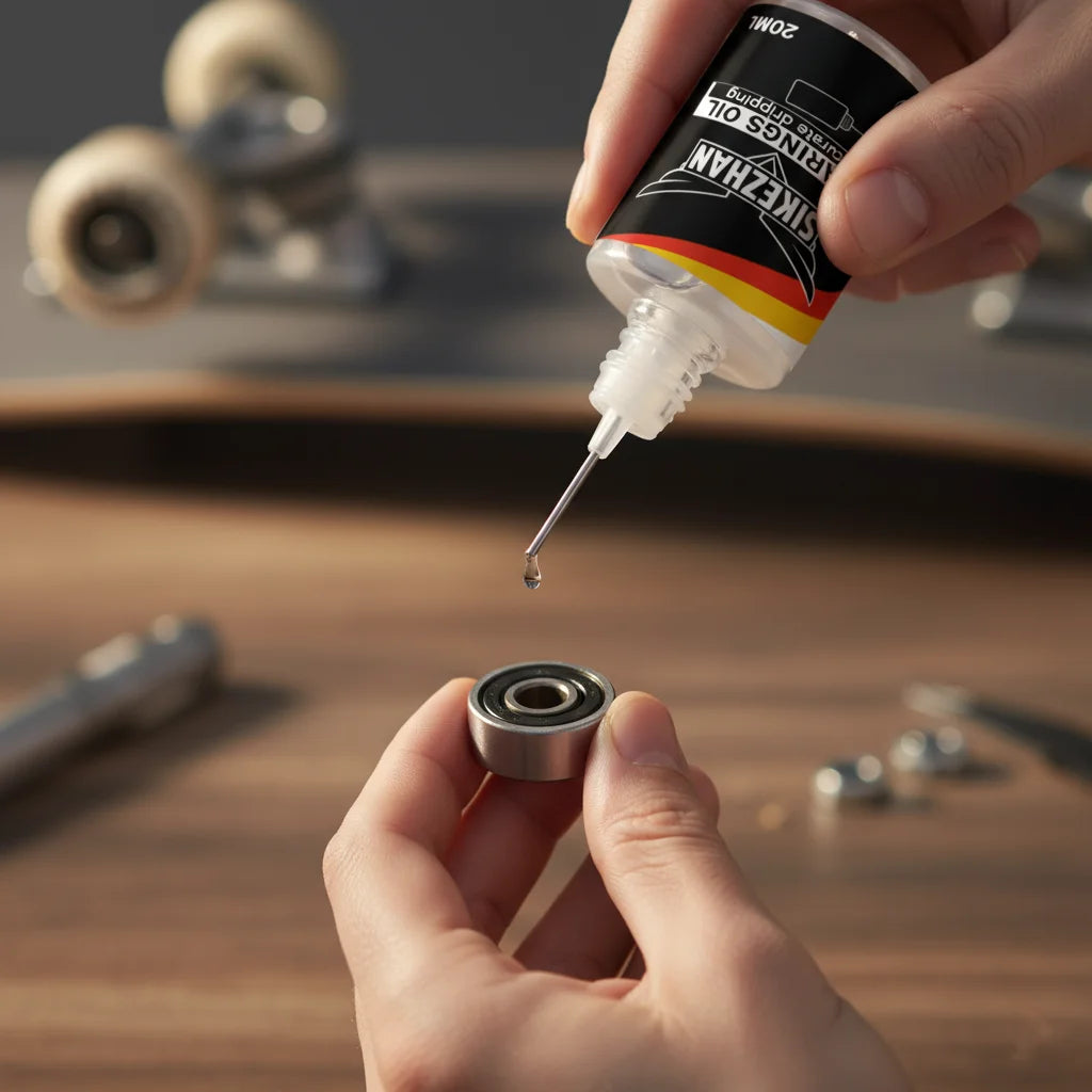Skateboard Wheel Lube Kit, Bearing Oil + Additive Fluid, Precision Needle Tip, Fast Smooth Spin, Noise Reduction, Anti‑Rust