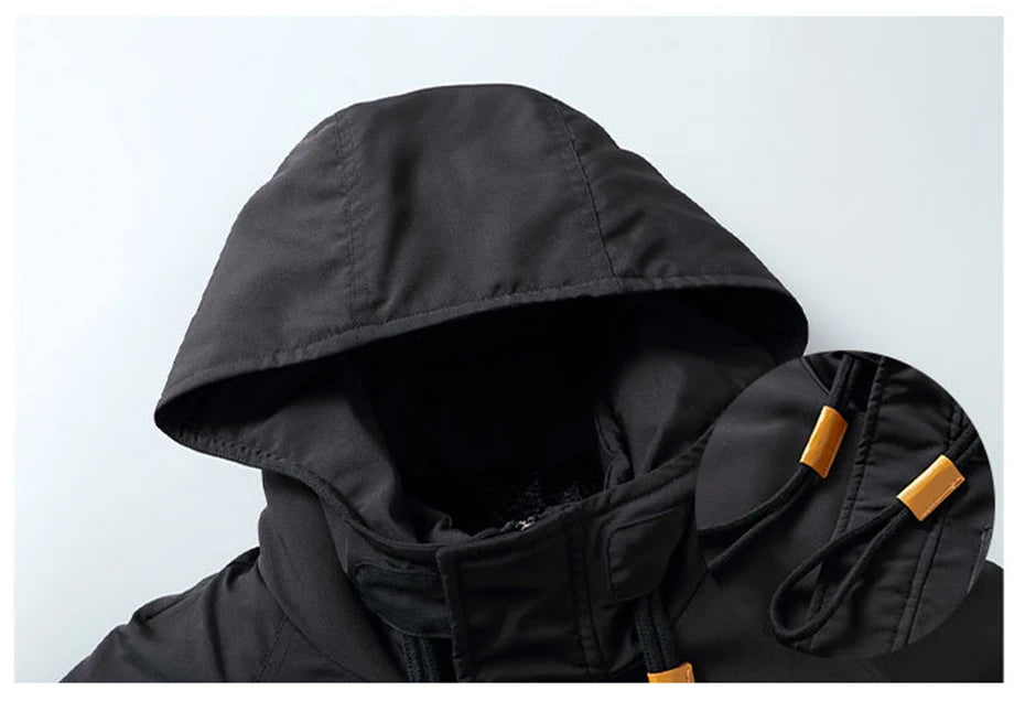 Plus Size 10XL Parkas Men Winter Thick Jacket Coat Fashion Casual Green Parka Male Black Jackets Big Size 10XL