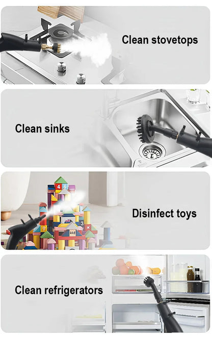 Multifunctional Handheld High Pressure Steam Cleaner Portable Household Steam Machine for Kitchen Hood Home Car Cleaning