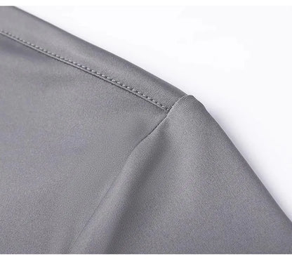 High Quality Dress Shirts For Men Business Casual Seamless Wrinkle Resistant Button Soft Elastic Luxurious Male White Clothing