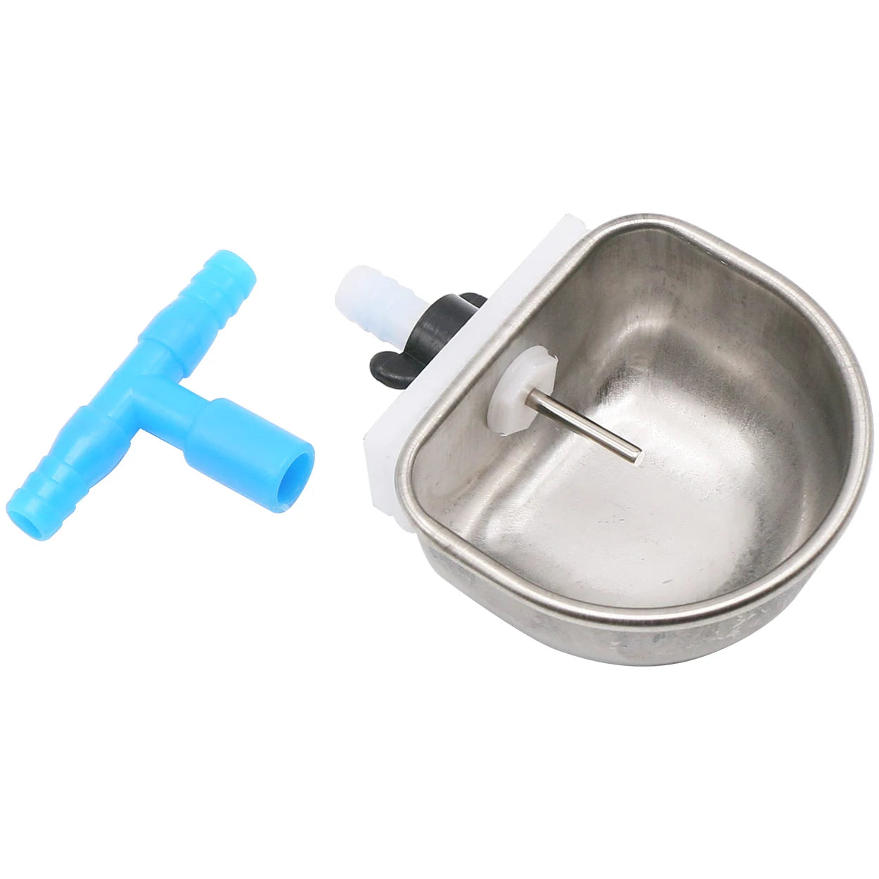 10Pcs Rabbit Water Bowl Farm Rabbit Automatic Drinker Rabbit Cage Fix Cup Raising Fox Mink Stainless Steel Drinking Bowl