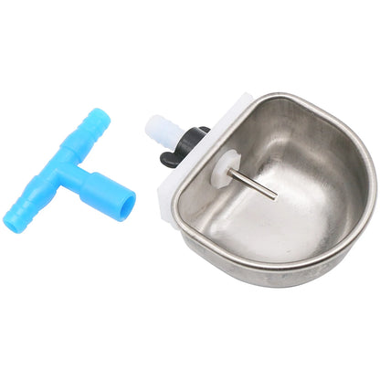 10Pcs Rabbit Water Bowl Farm Rabbit Automatic Drinker Rabbit Cage Fix Cup Raising Fox Mink Stainless Steel Drinking Bowl
