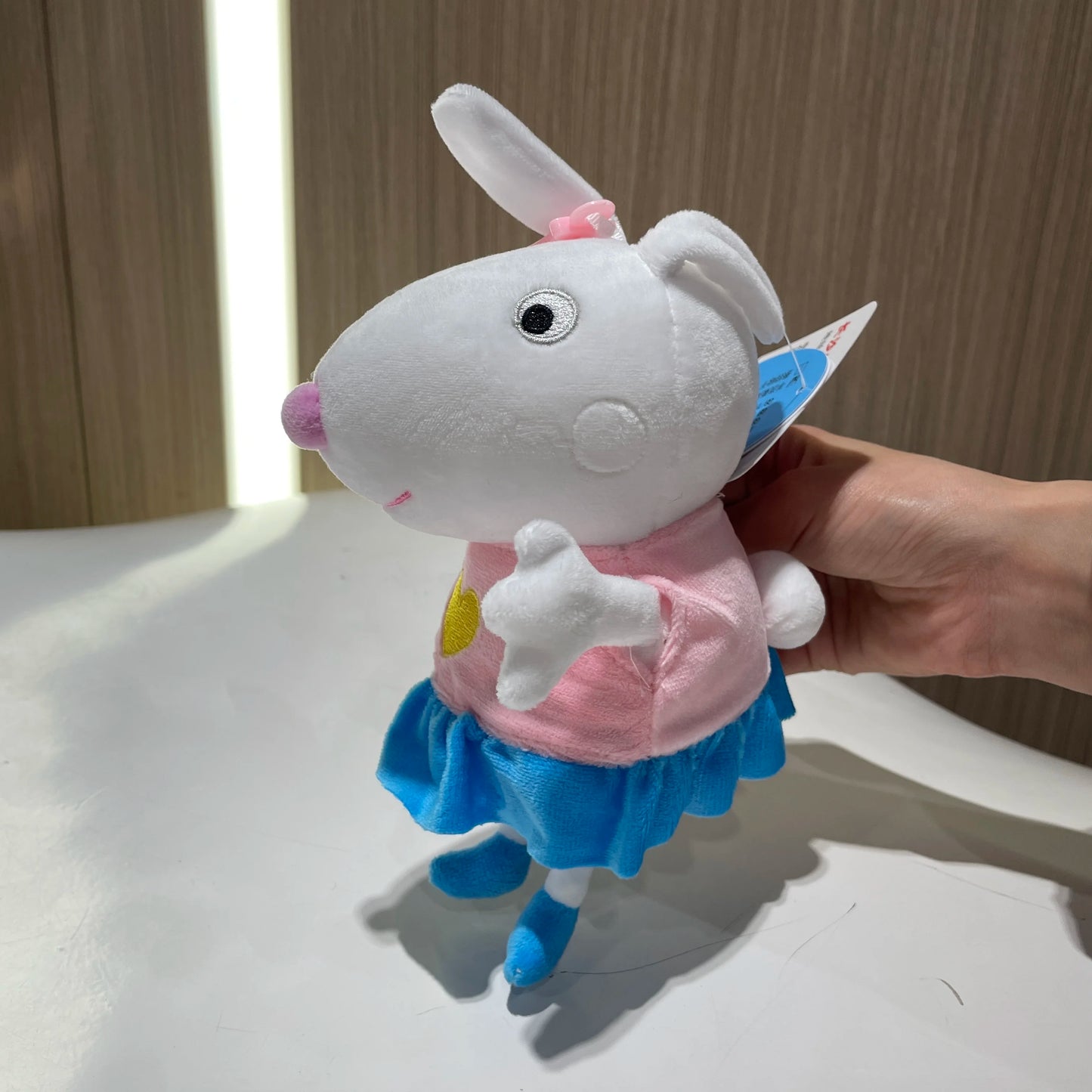 16-19CM Genuine Peppa Pig Bundle pocket 8 Friends Daddy Mammy Peppa George Plush Bahs Stuffed Dolls Pajamas Peppa Kids Gift