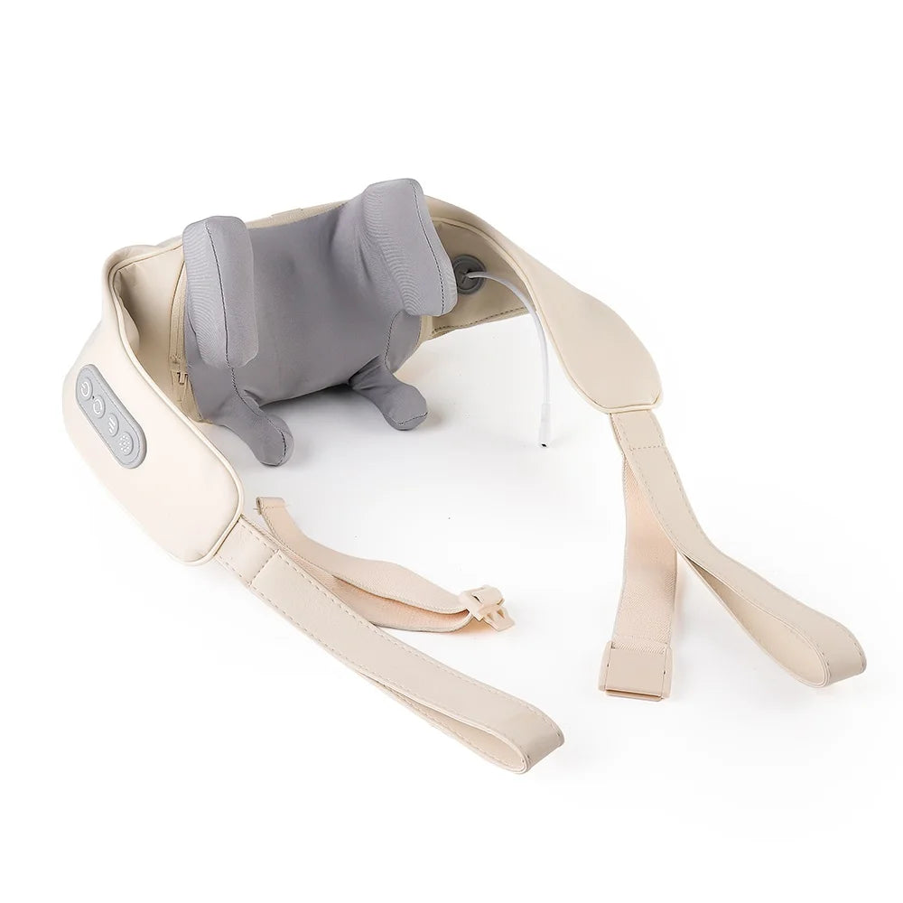 Foreverlily 26W Brushless Motor Neck And Shoulder Massager Wireless Shoulder And Back Kneading Massage Shawl Neck masajeador