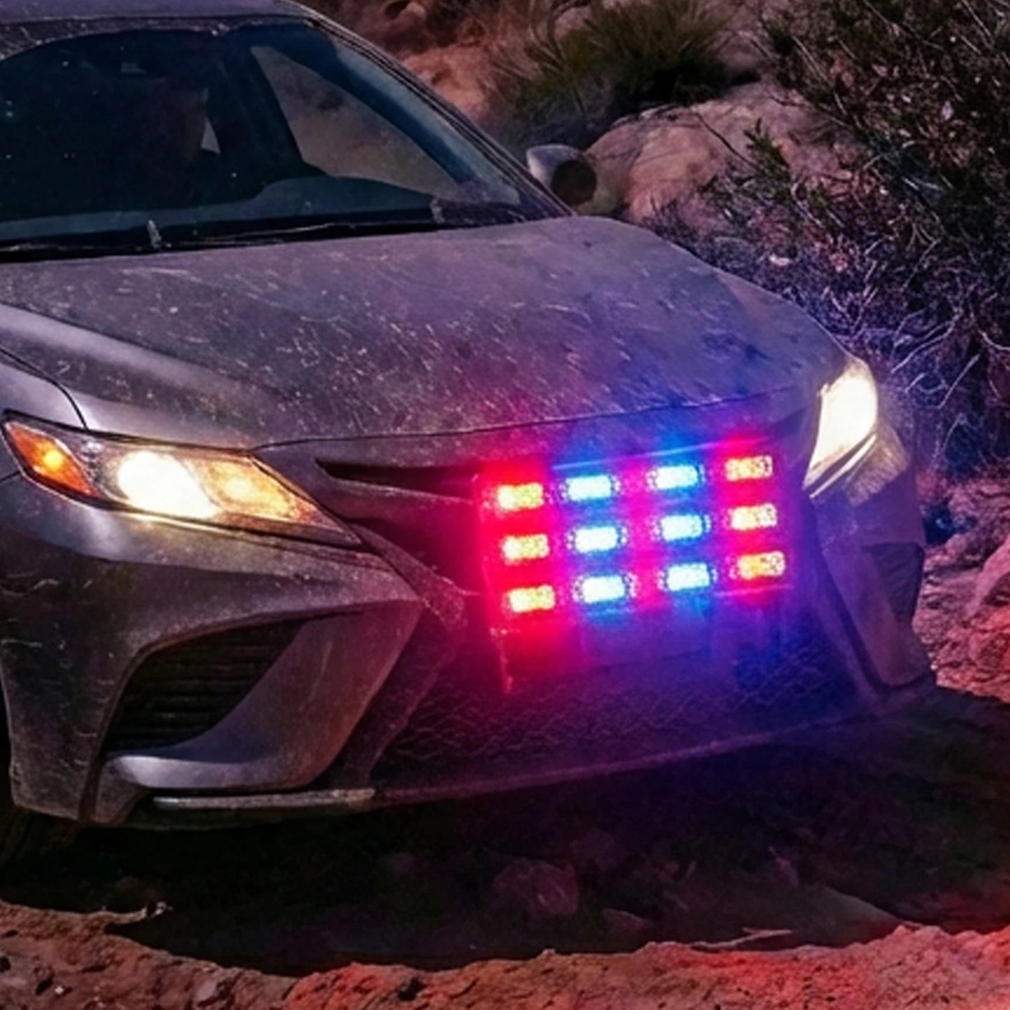 Car Grille Spotlight Projector Len Light DRL LED Aluminum Alloy Super Bright Motorcycle Auxiliary Waterproof Dustproof Spotlight