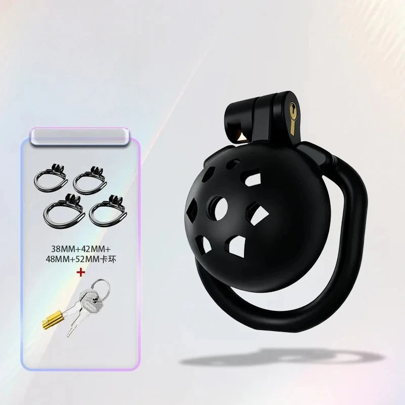 New Sissy Simulation Vagina Chastity Cock Cage Sex Toy with 4 Size Cock Ring Bdsm Penis Urethral Lock Adult Toy for Men