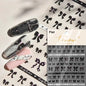 1pcs 5D Diamond Japanese White Lace Bow Nail Art Stickers Pearl Rhinestones Nail Decoration Adhesive Decals Slider DIY Accessory