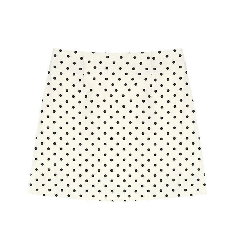 Summer Lady Chic Wave Point A-line Skirts New Female Sweet High Waist Skirts Women Korean Elegant Slim Fit Skirts