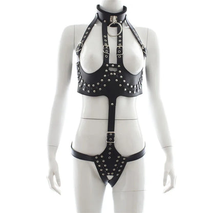 Sex Suit Harness Women,Slave Bondage Restraints Cosplay Sexy Lingerie Sex Toys for Couples BDSM Collar Bra Open Breast Underwear