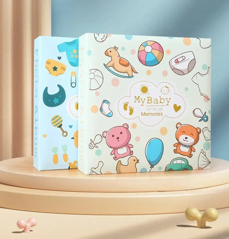 Baby Photo Album Growth Record Photo 6-inch Collection Writable 200pcs Photos Album Large Capacity Paper Core Bag Souvenir Album