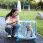 Pet Pull-Along Cart Cat Carrier, Large Capacity for Two Cats, Transparent Travel Trolley for Medium Dogs, Outdoor Pet Luggage