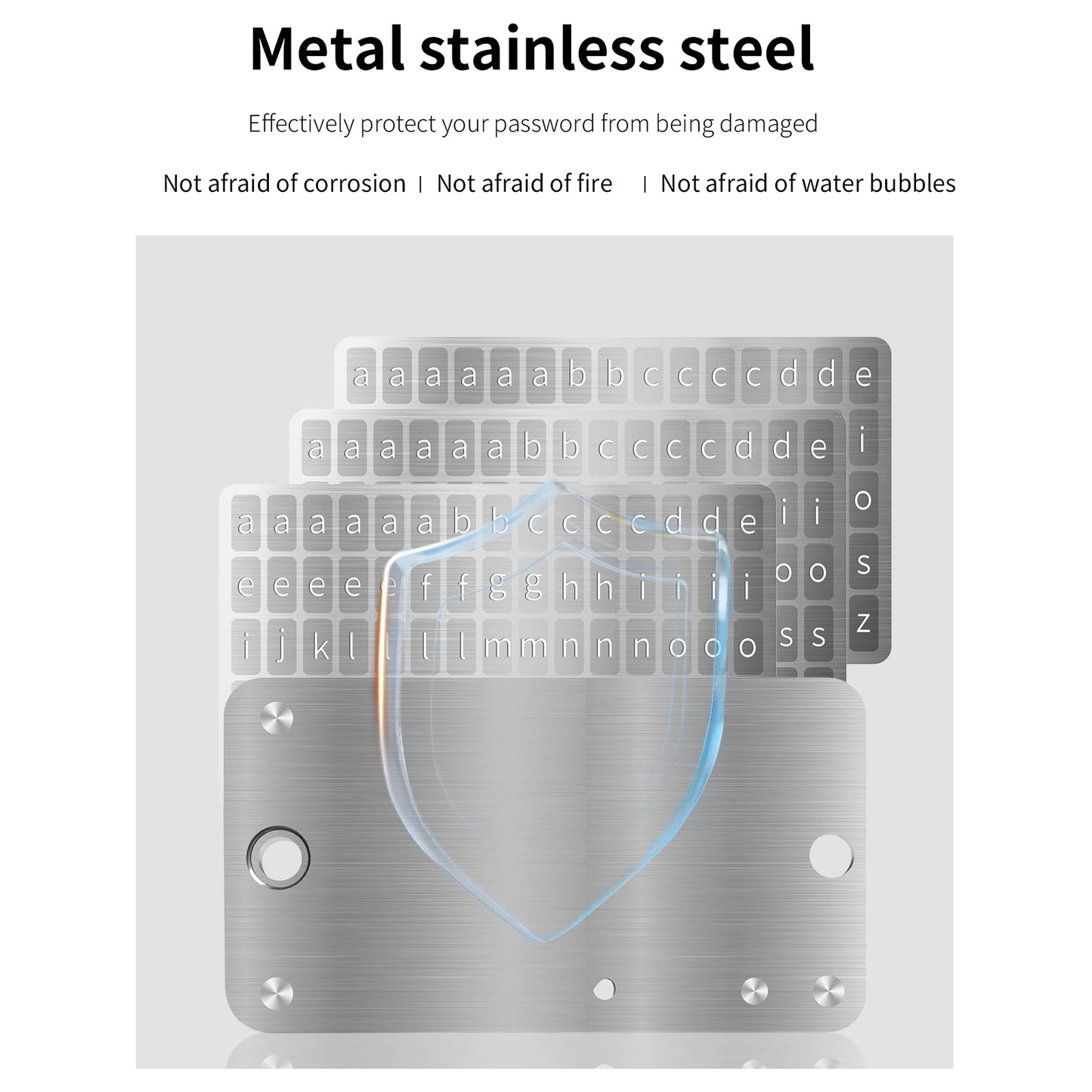 Mnemonic Seed Phrase Metal Backup – Stainless Steel Crypto Wallet Recovery Phrase Storage Kit, Cold Wallet Backup