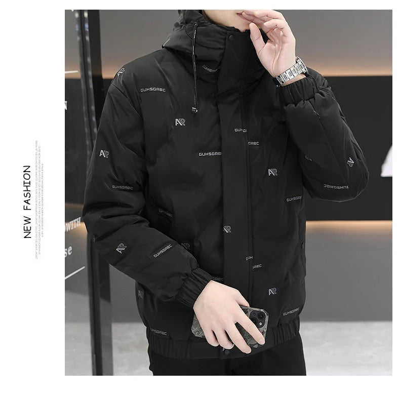 2026 High quality Winter Down Jacket Coats Mens Warm White Duck Down Hooded Men Windproof Parkas Overcoat