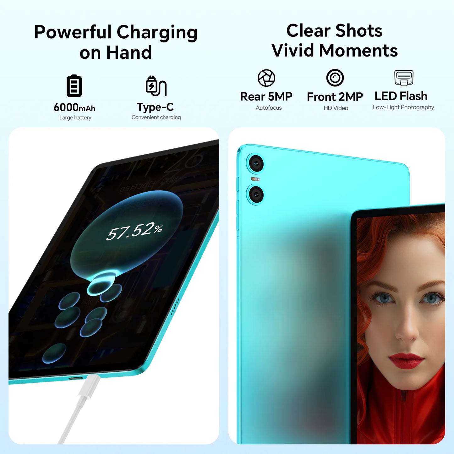 Teclast P33 Android 15 Tablet, 10.1 Inch IPS, Allwinner A333, 9GB(3GB+6GB) RAM 64GB ROM (Expandable 1TB), WiFi 6, 6000mAh, 5MP Camera, Metal Body, Tablet PC