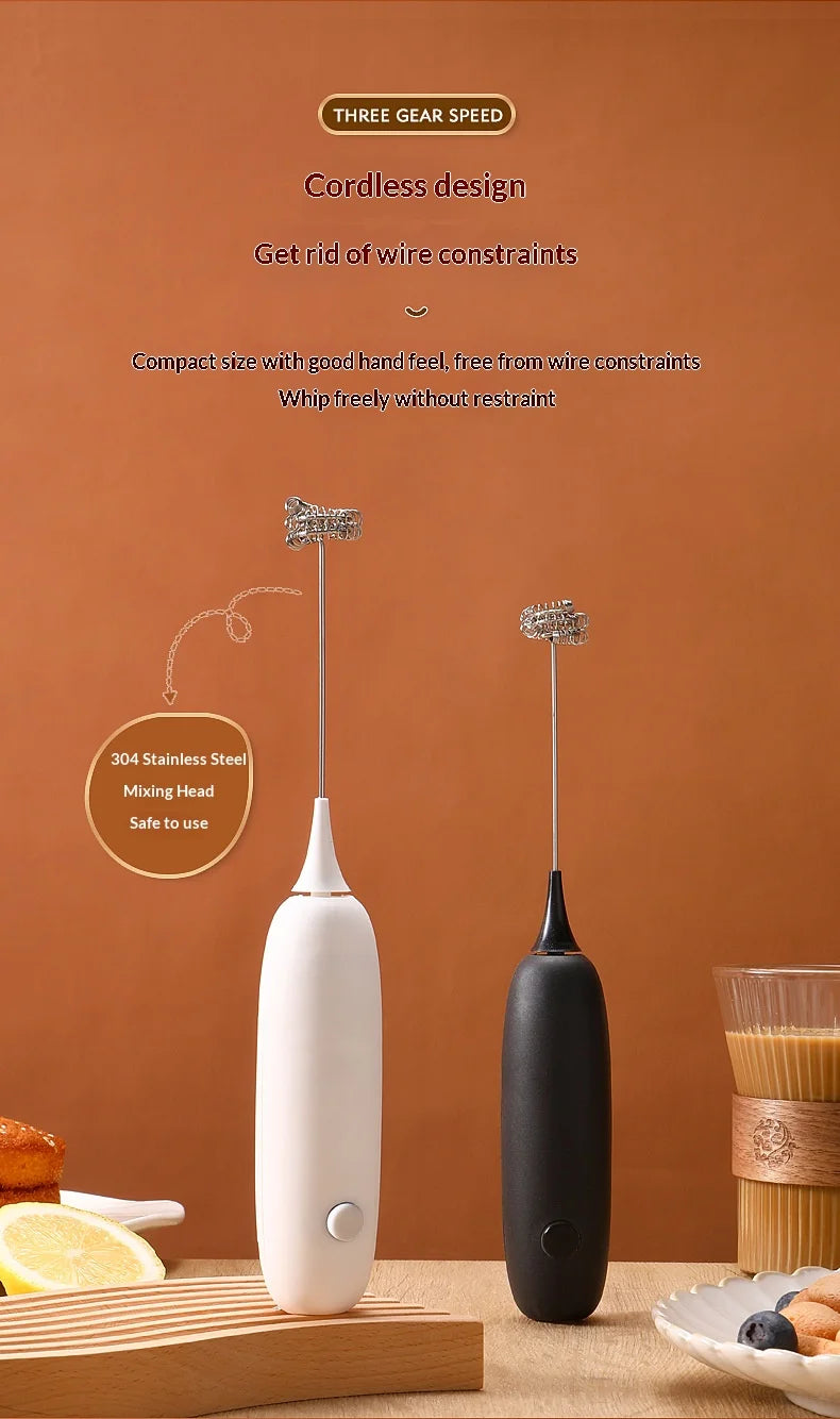Handheld Electric Milk Frother, USB/Plug Electric Egg Beater, Multi-functional Drink Stirrer for Home Coffee, Milk Foam, Baking
