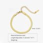 Gold Silver Color Stainless Steel Flat Chain Bracelet For Men Retro Jewelry Trendy Accessories Women Wrap Bangle