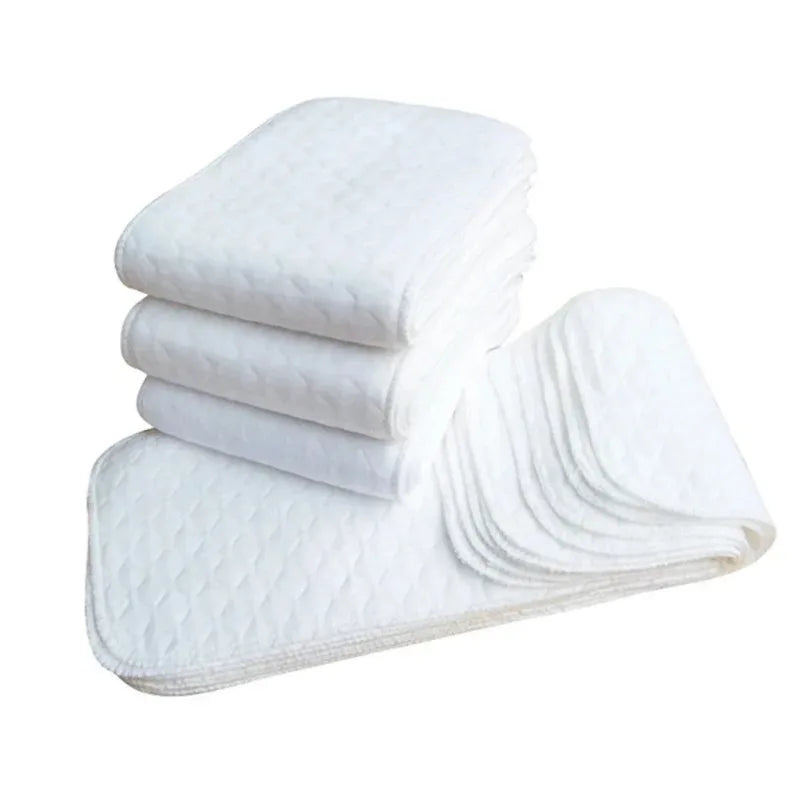 2/5/10Pcs Baby Diapers Reusable Washable Cotton Diaper Ecological Nappies Insert Cotton Cloth Breathable Absorbent Cloth Diapers