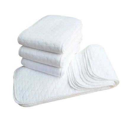 2/5/10Pcs Baby Diapers Reusable Washable Cotton Diaper Ecological Nappies Insert Cotton Cloth Breathable Absorbent Cloth Diapers