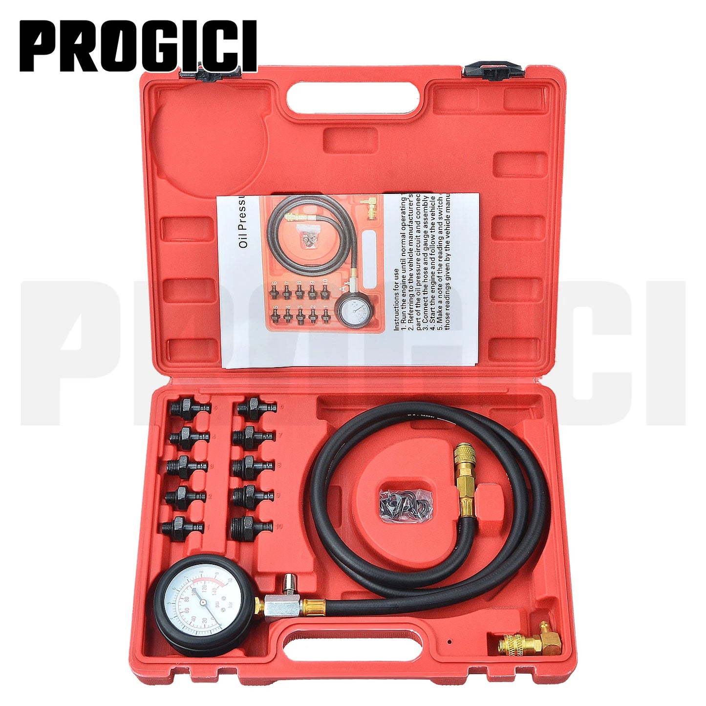 13PCS Engine Oil Pressure Test Kit Tester Car Garage Tool Low Oil Warning Devices for Engine Diagnostic Test