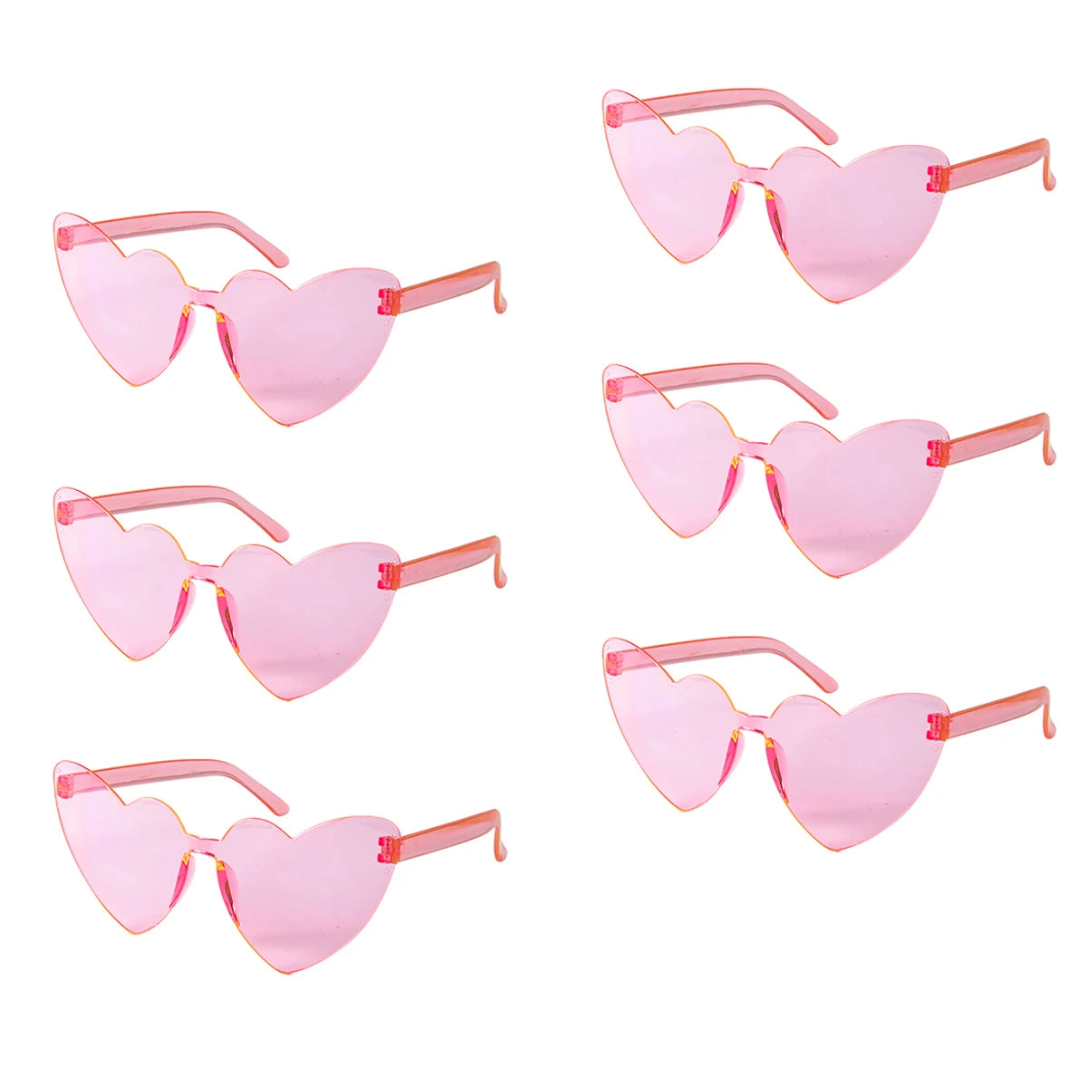 6/8/10/12pcs Wedding Bridal Shower Sunglasses Pink Red Heart Glasses Bride To Be Bridesmaid Gifts Bachelorette Hen Party Decors