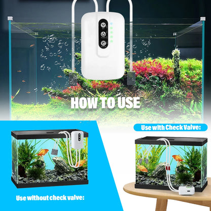 Air Pump With Adjustable Air Volume 2 Working Modes Portable Oxygen Aerator Pump For Fishing Aquarium Fish Tank