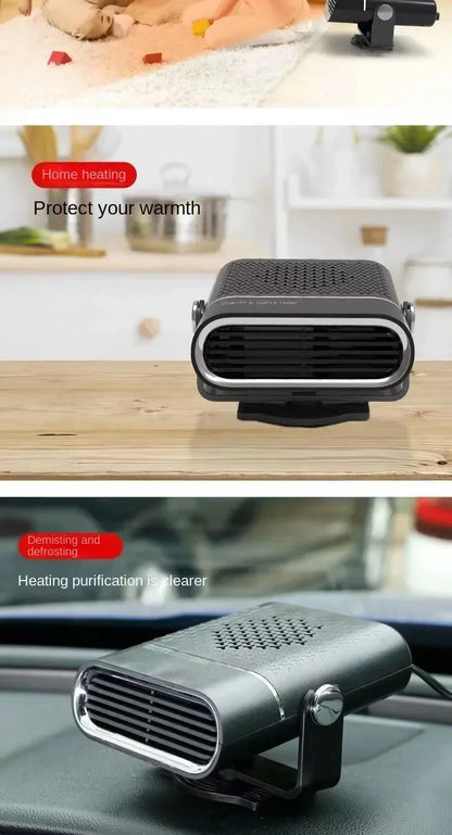 200W Electric Heater Fan 12V/24V Car Heater Cooling Heating Fan Windshield Demister Defroster Car Supplies Car Anti-Fog Heater