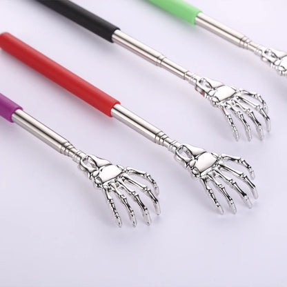Skull Palm Telescopic Back Scratcher Hand Massager backslap with Rubber Handles Fun And Novel Tool For Decompression Hand Stick